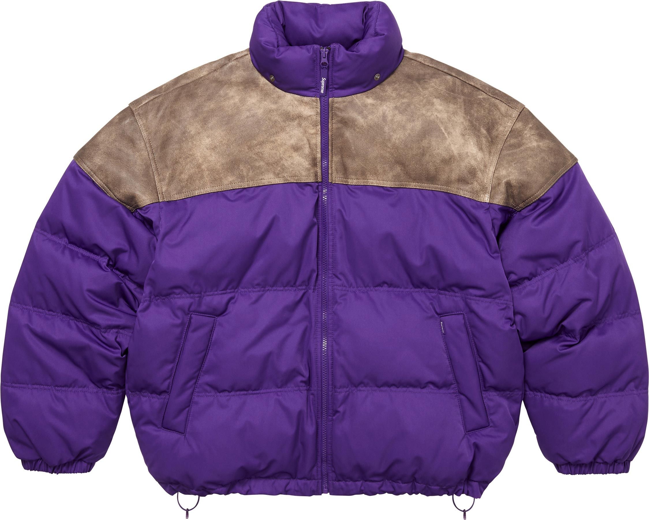 Leather Yoke Puffer Jacket view 12